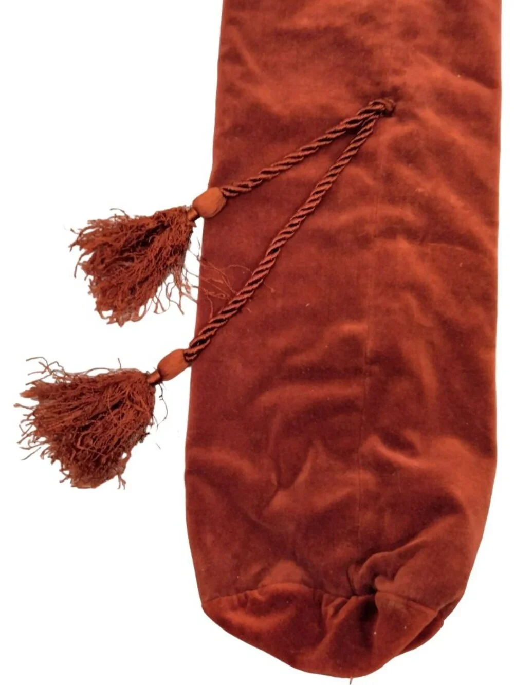 Velvet Wine Gift Bag Tassel Cords Burgundy Red Elegant Victorian Regency